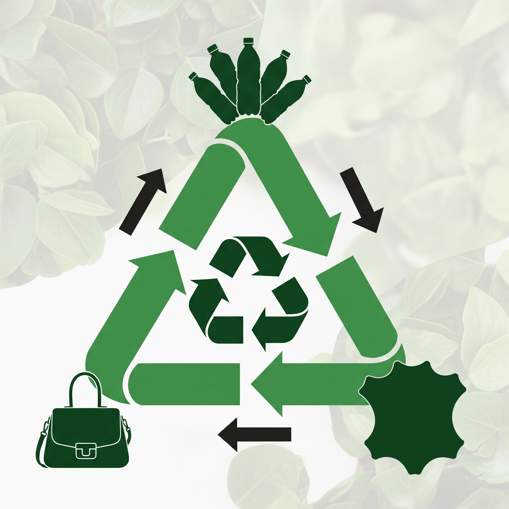 Garbage-Leather-Handbag Sustainable Recycled Triangle